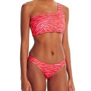 Peixoto Theo Asymmetric Bikini Set Pink Small NWT